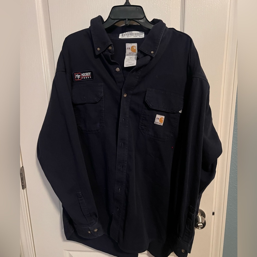 Carhartt navy button down